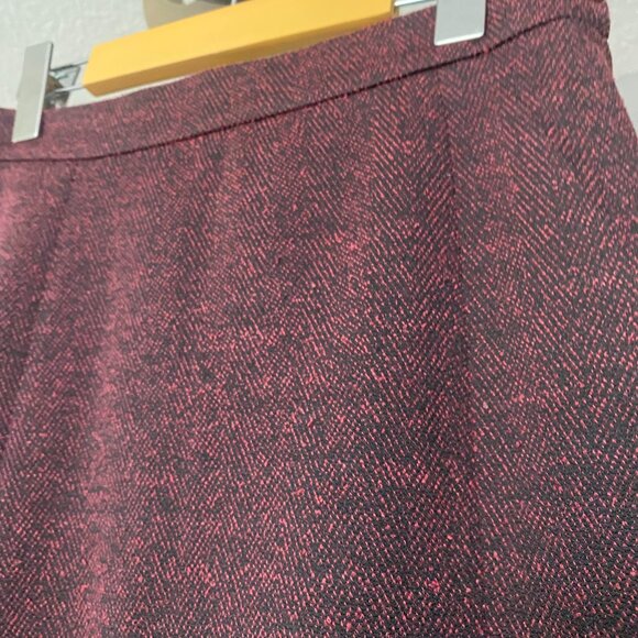 GANNI Burgundy Textured Midi Length Skirt Size S - Picture 5 of 7